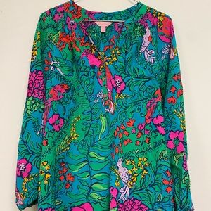 Lilly Pulitzer Elsa silk top